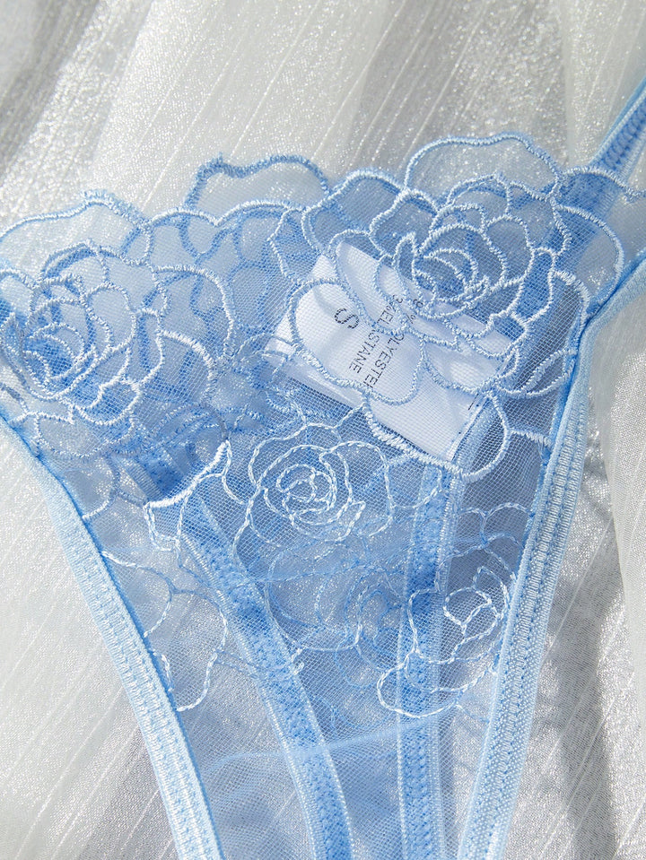 Frosted Bloom Lace Lingerie Set